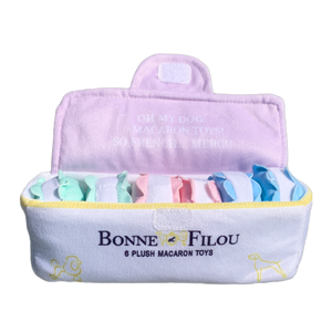 Plush Macaron Squeaky Dog Toy - Bonne et Filou