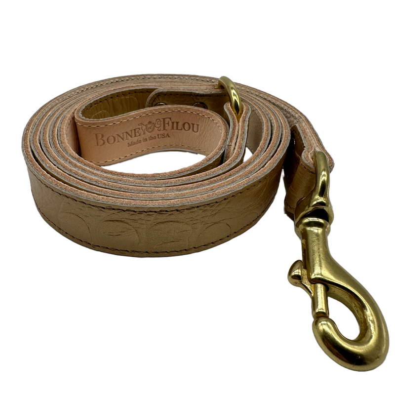 Croc Leather Dog Leashes - Bonne et Filou