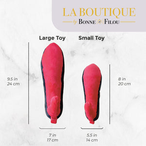Red Heel Squeaky Dog Shoe Toy - Bonne et Filou