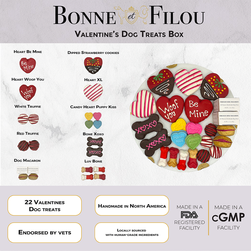 Valentine's Dog Treats Box - Bonne et Filou