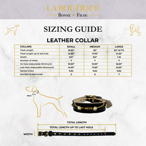 Plain Leather Dog Collar-size