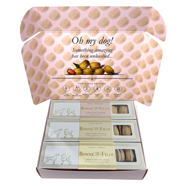 Dog Macaron Combo Gift Box (18 French Dog Macarons)