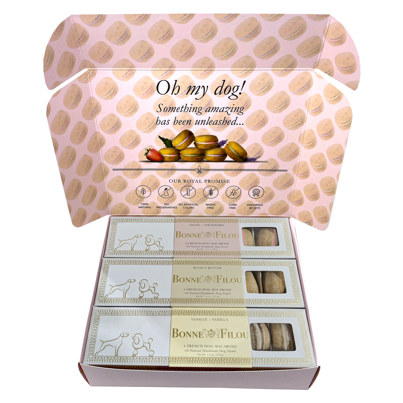 Dog Macaron Combo Gift Box (18 French Dog Macarons)