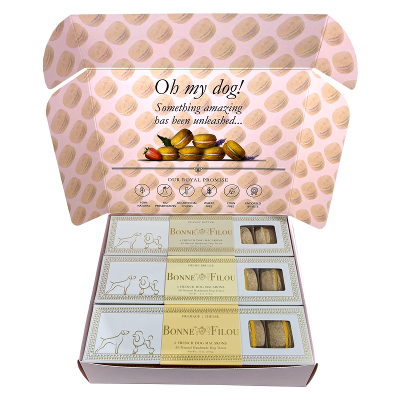 Dog Macaron Combo Gift Box (18 French Dog Macarons)