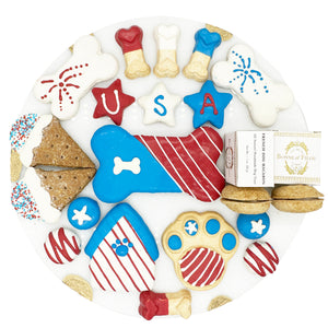 Holiday Season Gifts USA Themed Dog Treats Gift Box