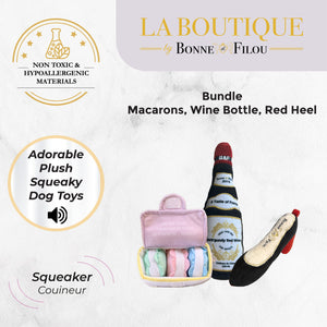 Plush Squeaky Dog Toy Set- Small