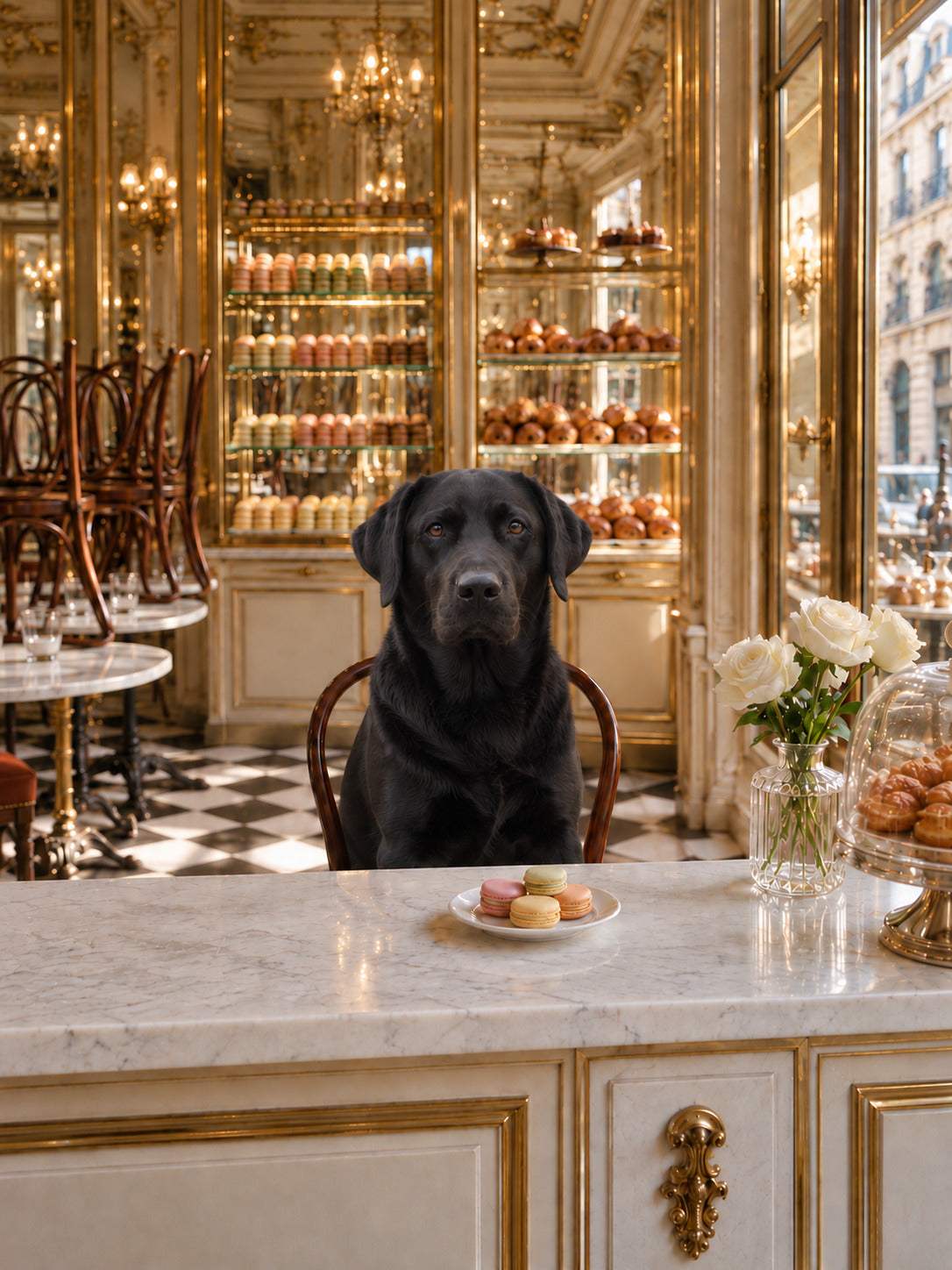 La Patisserie with a different dog