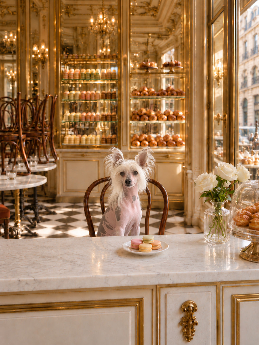La Patisserie with a different dog