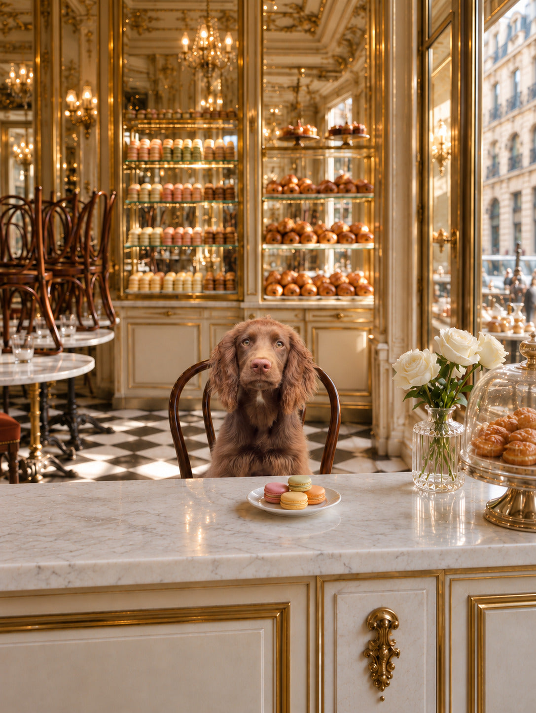 La Patisserie with a different dog