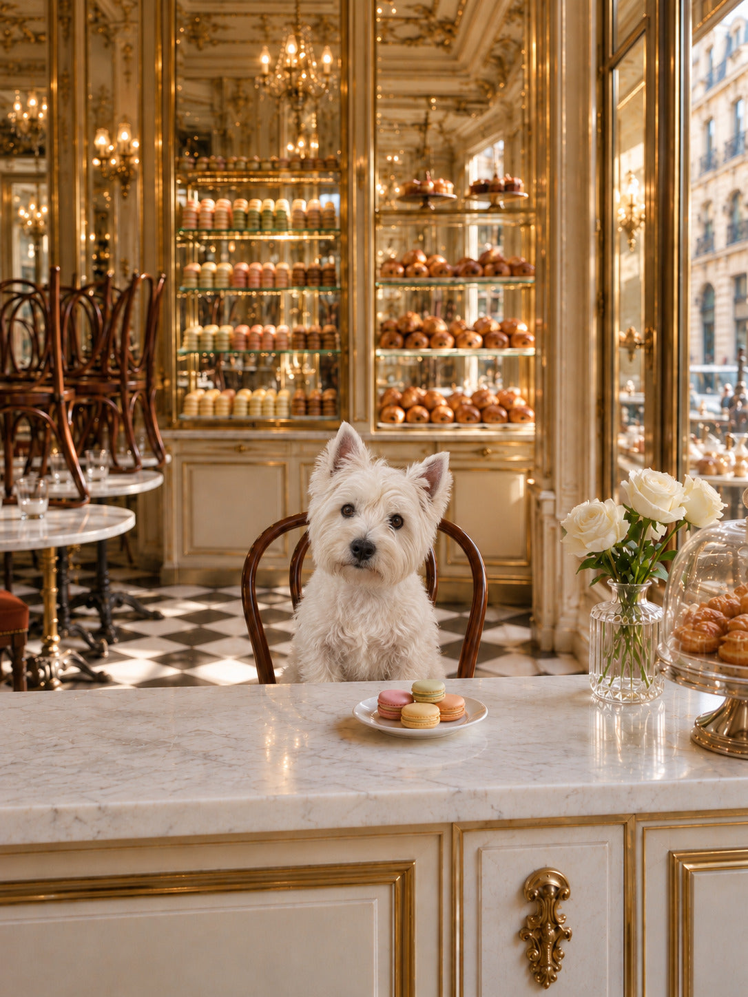 La Patisserie with a different dog