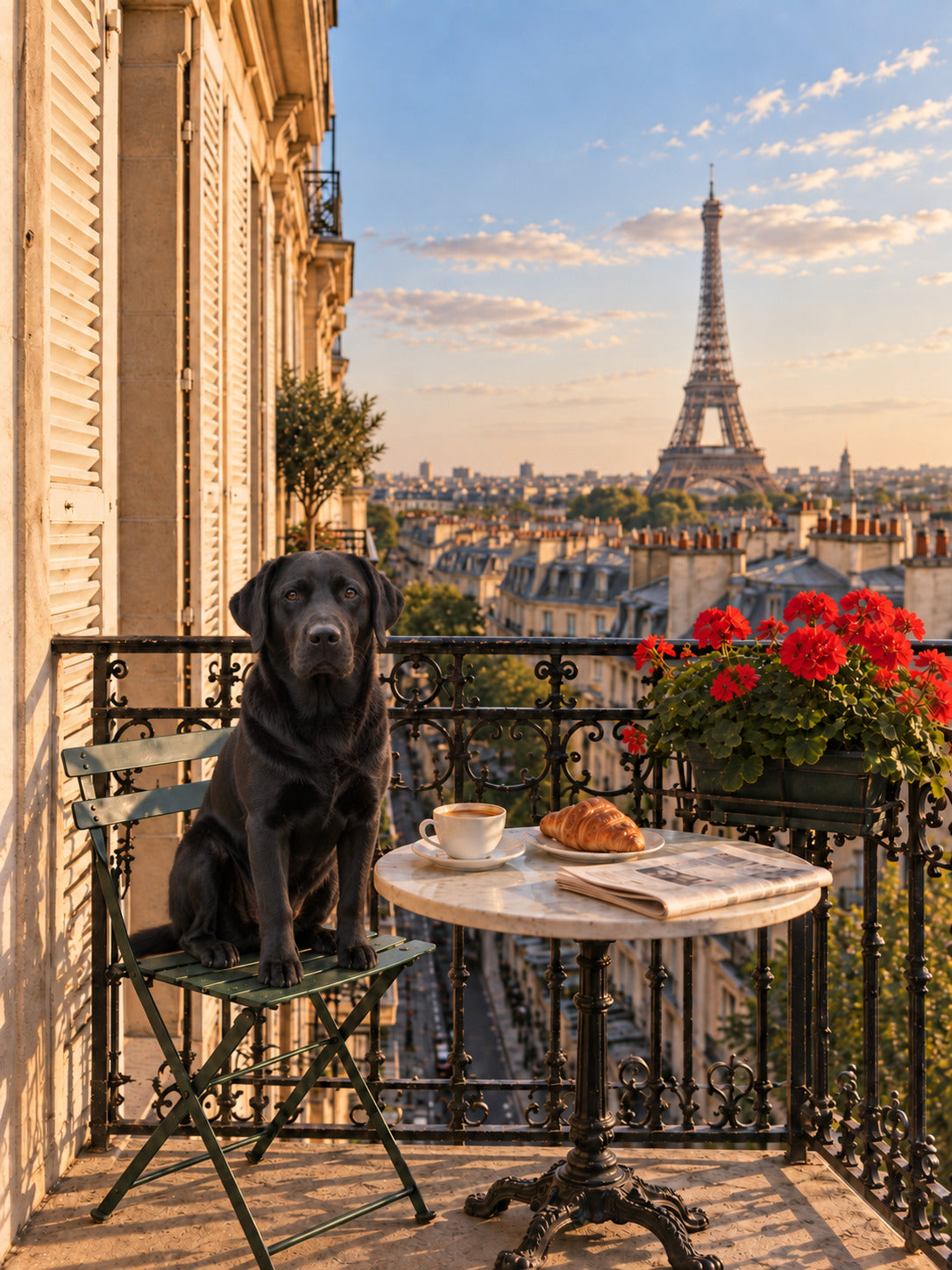 Le Balcon with a different dog