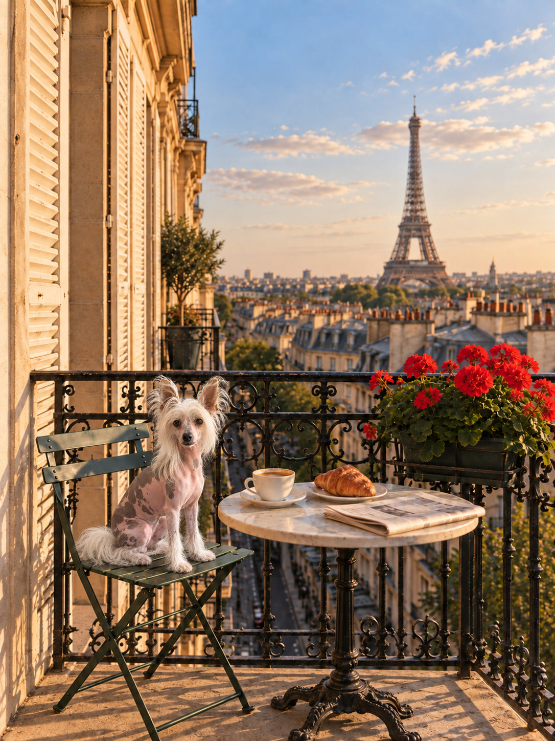 Le Balcon with a different dog