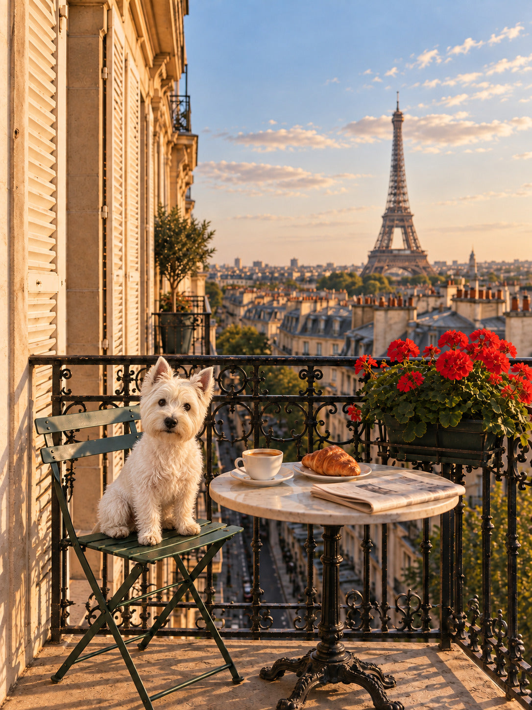 Le Balcon with a different dog