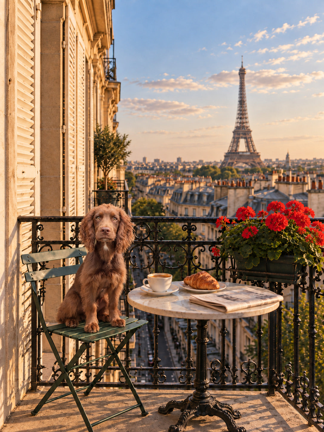 Le Balcon with a different dog