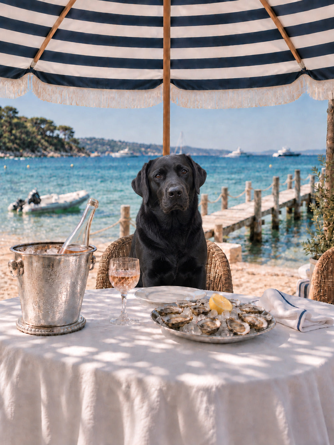 Le Dejeuner with a different dog