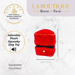 Red Box Diamond Ring Interactive Dog Plush Toy Set Dimensions