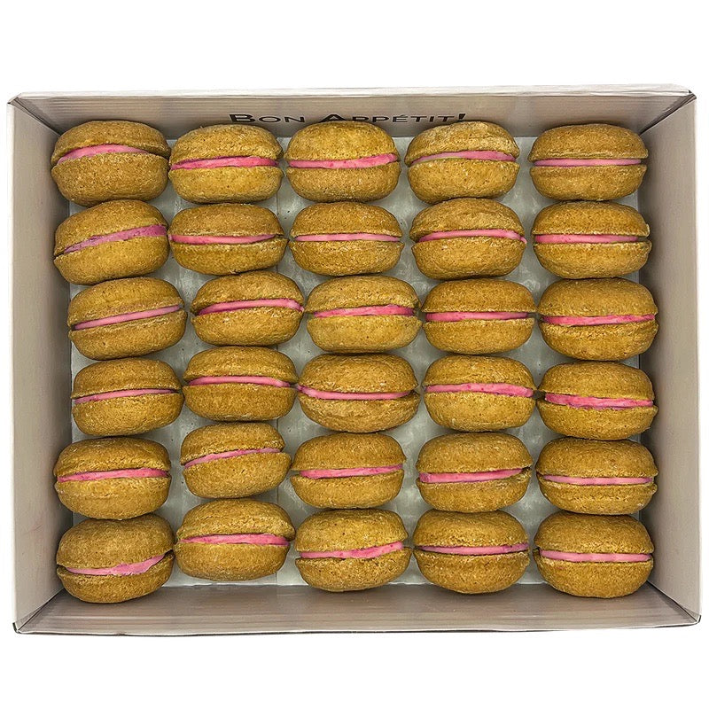 Strawberry 40 Pieces Count Dog Macaron Treats Gift Box