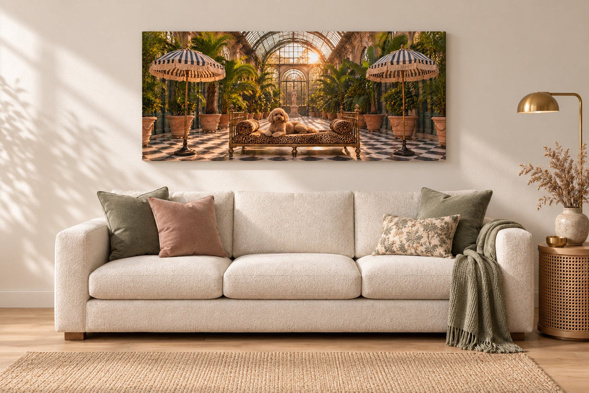 L'Orangerie frameless, the artwork mirrored around the 1.25 inch edge
