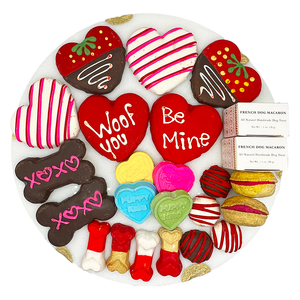 Valentine's Day Dog Treats Gift Box Macarons