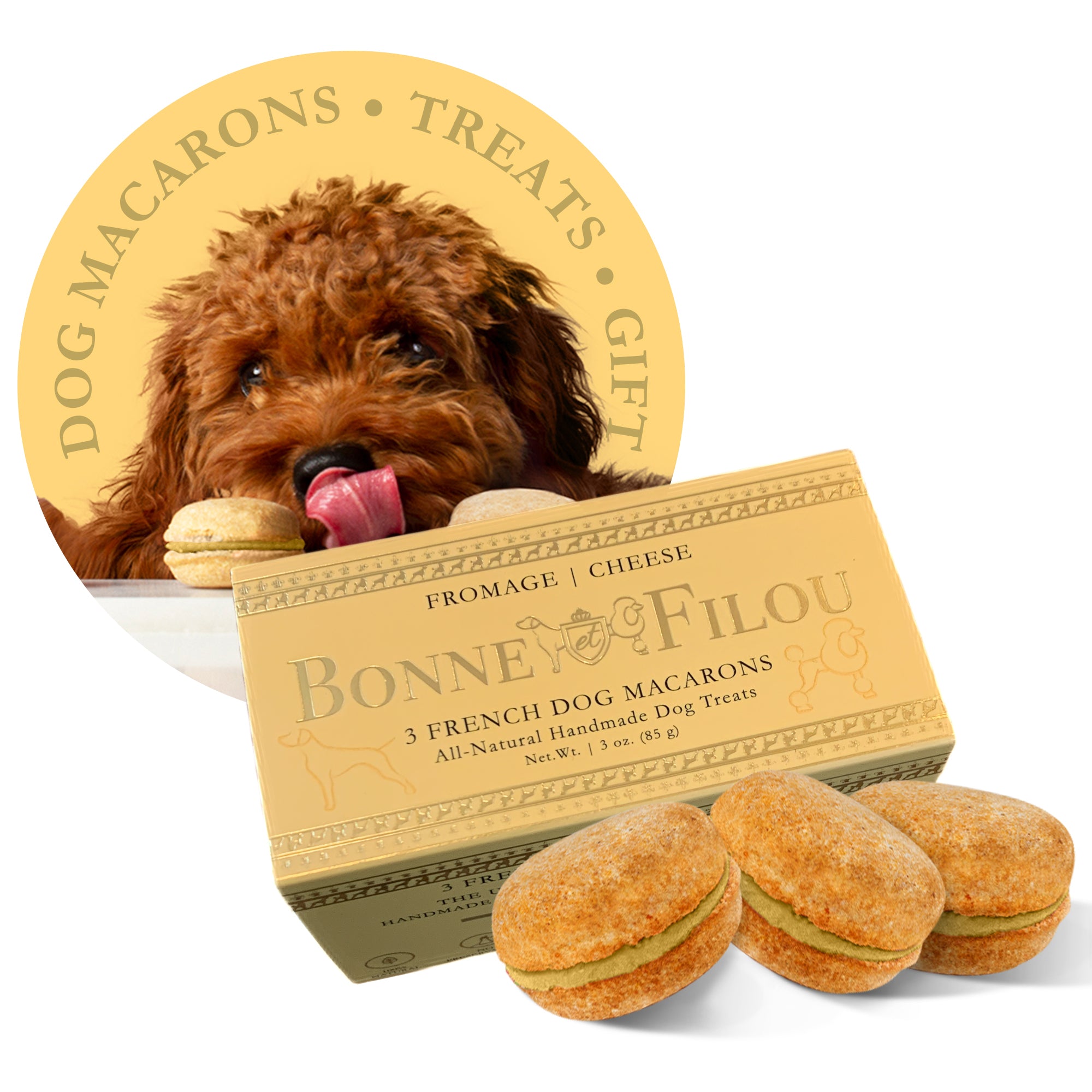 Dog Macarons (Box of 3) - Bonne et Filou