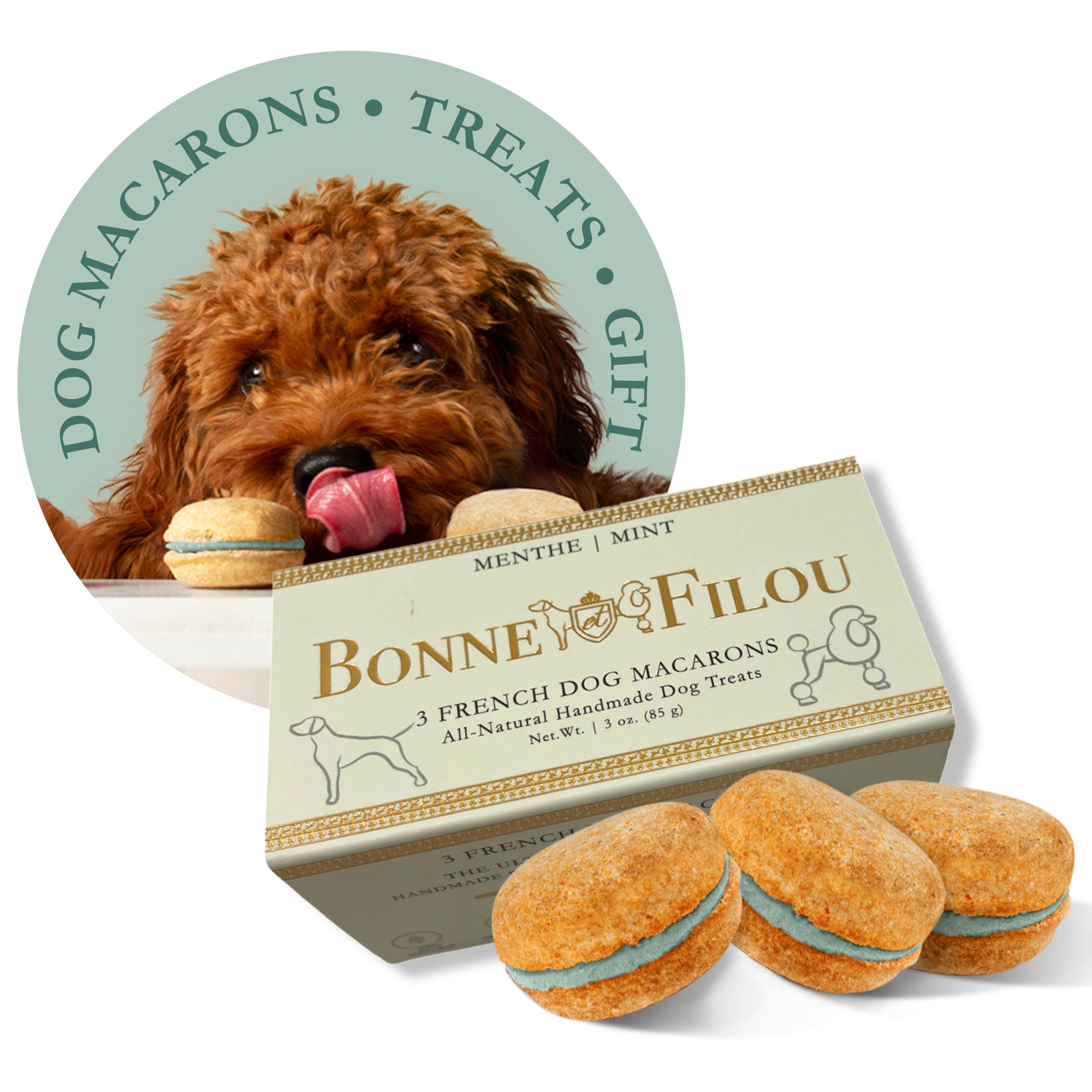 Dog Macarons (Box of 3) - Bonne et Filou