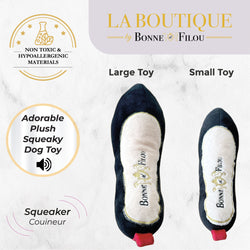 Red Heel Squeaky Dog Shoe Toy - Bonne et Filou