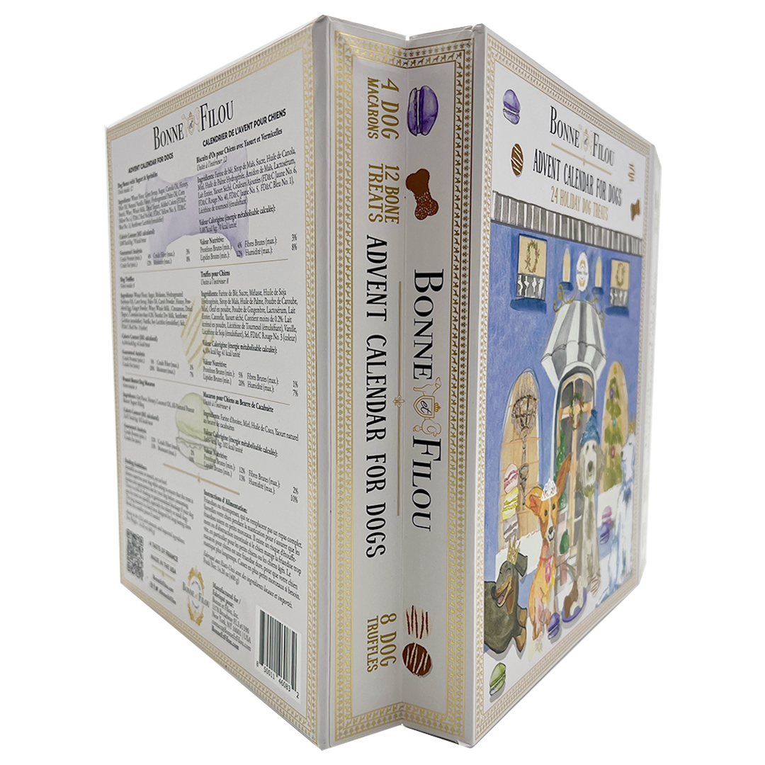 Dog Treats Advent Calendar - 24 Holiday Treats for Dogs - Bonne et Filou