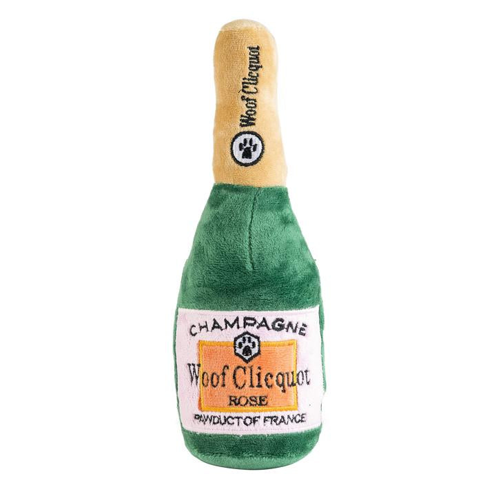 Woof Clicquot Rose Champagne Bottle Plush Toy - Bonne et Filou