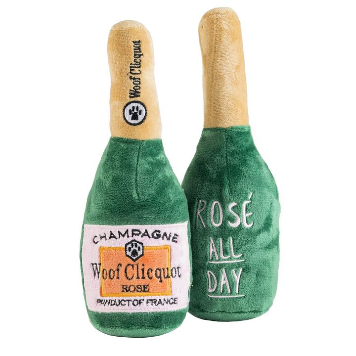 Woof Clicquot Rose Champagne Bottle Plush Toy - Bonne et Filou