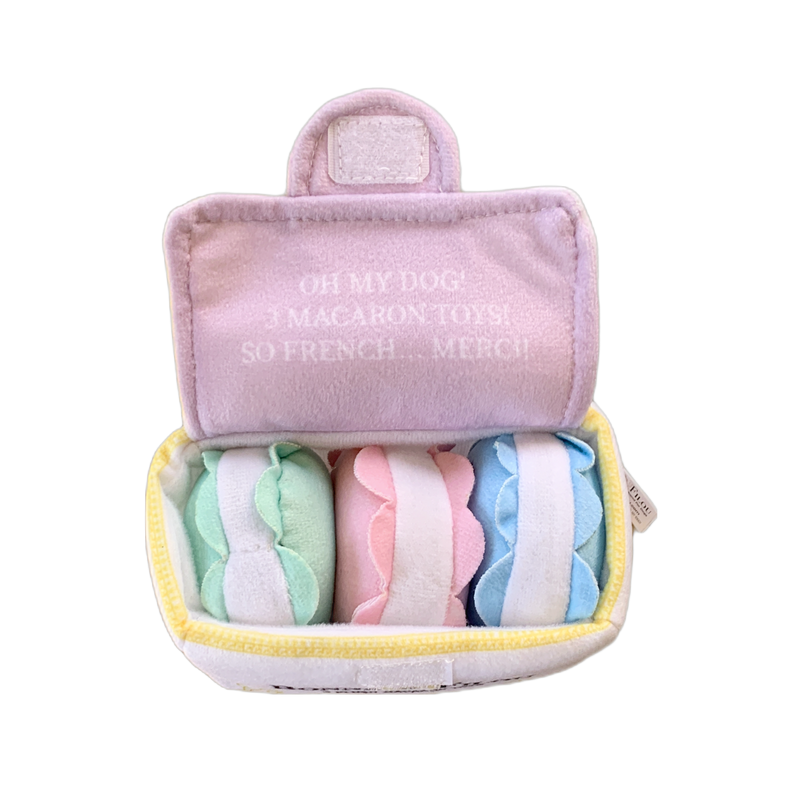 Small Plush Macaron Squeaky Dog Toys - Bonne et Filou