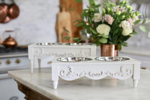 French Chic Elevated Pet Bowl / Feeder - Bonne et Filou